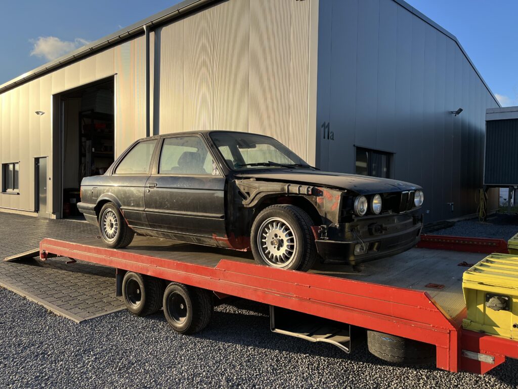 E30 on trailer