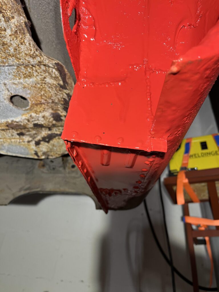 Finished and coated corner