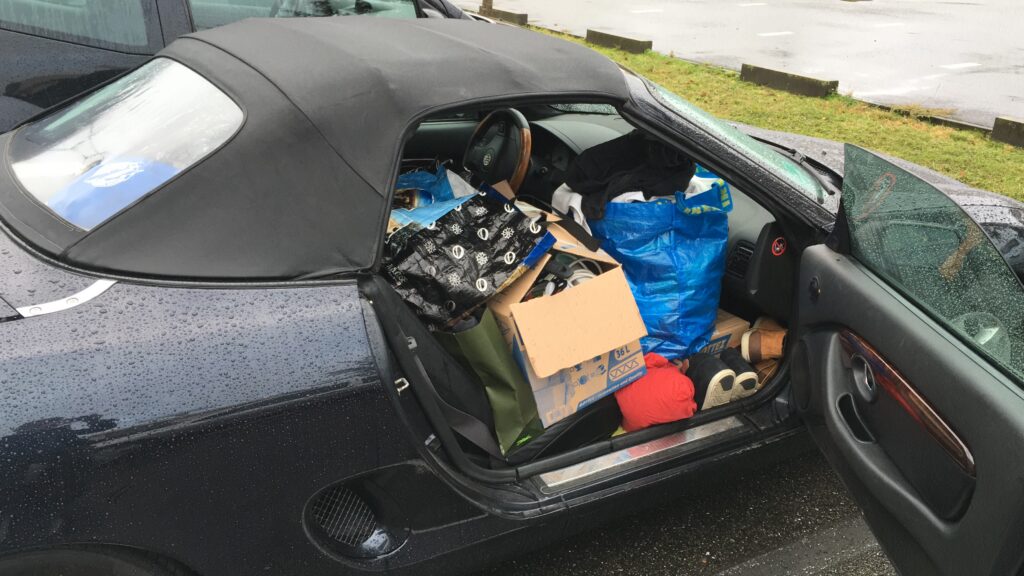 Car packed full to the brim