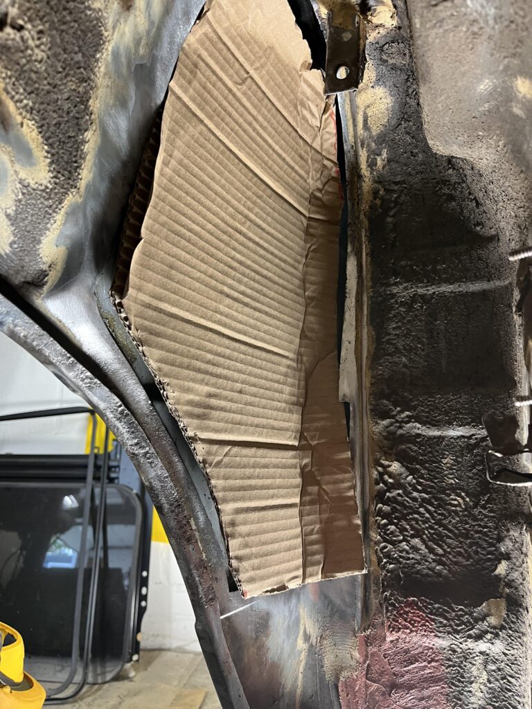 Taking a cardboard pattern
