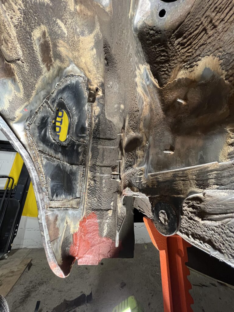 Rust repaired area