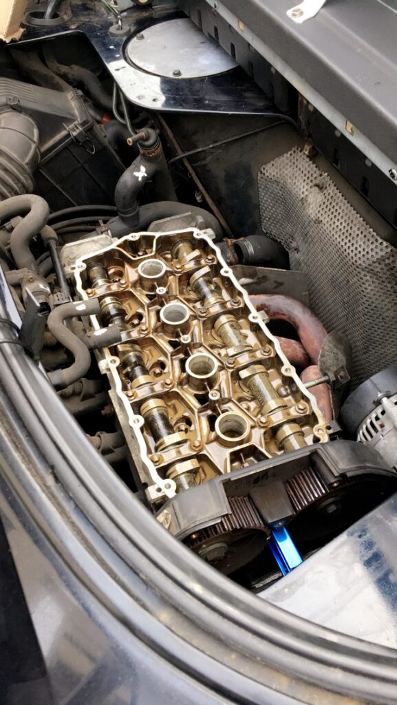 Oil and water slurry in cylinder head